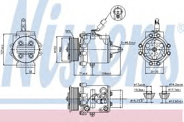 NISSENS 89591 Компрессор, кондиционер