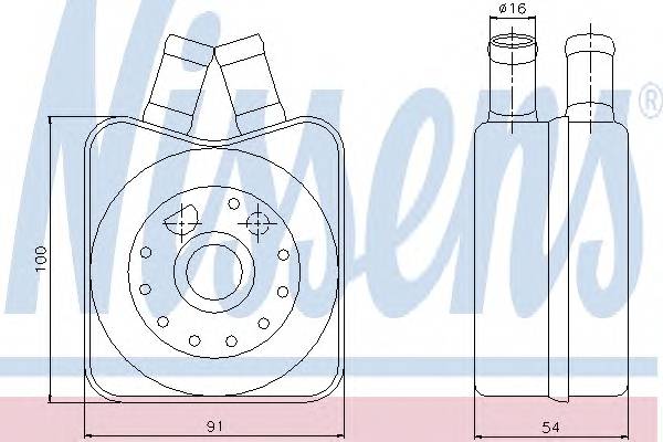 NISSENS 90607 масляный радиатор, двигательное