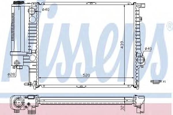 NISSENS 60743A Радиатор, охлаждение двигателя