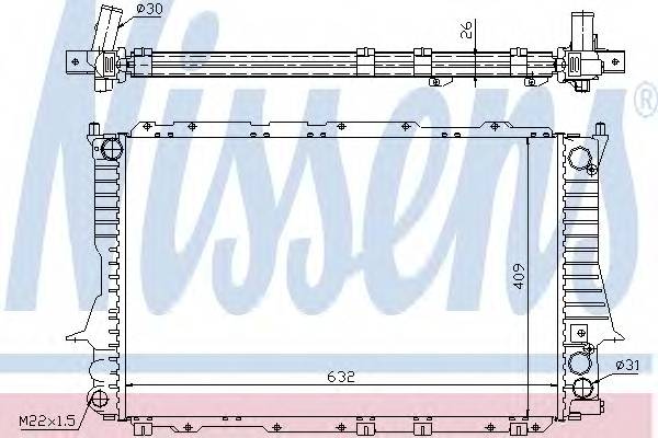 NISSENS 60459 Радиатор, охлаждение двигателя