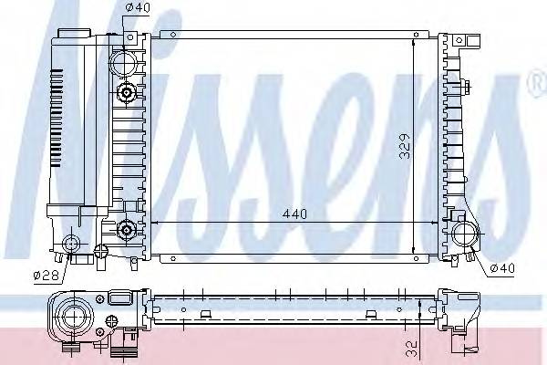 NISSENS 60703A Радиатор, охлаждение двигателя