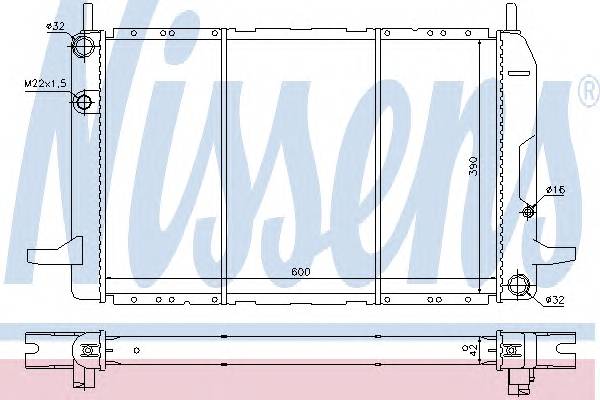 NISSENS 62213 Радиатор, охлаждение двигателя