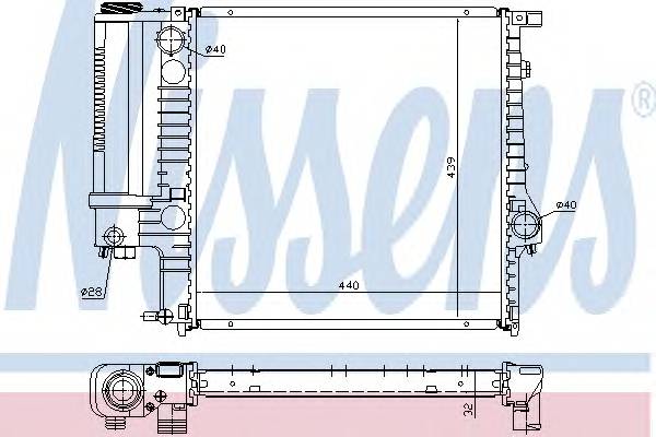 NISSENS 60623A Радиатор, охлаждение двигателя