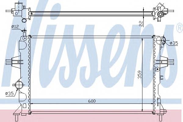 NISSENS 630041 Радиатор, охлаждение двигателя