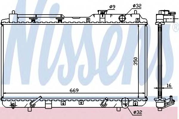 NISSENS 681021 Радиатор, охлаждение двигателя