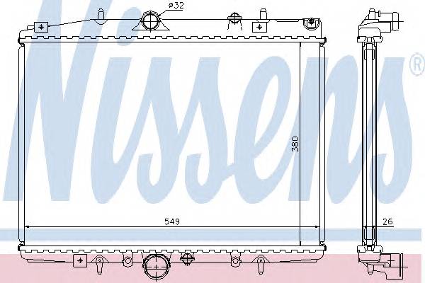 NISSENS 63705A Радиатор, охлаждение двигателя