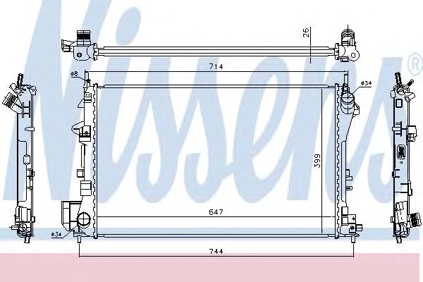 NISSENS 63024A Радиатор, охлаждение двигателя