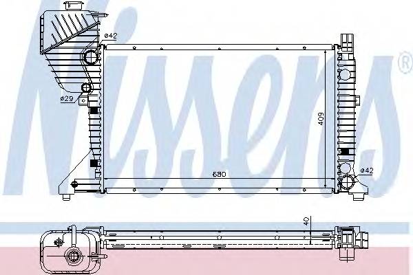 NISSENS 62519A Радиатор, охлаждение двигателя