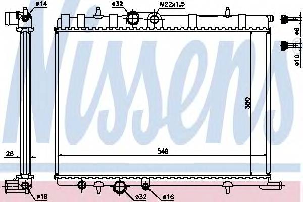 NISSENS 63502A Радиатор, охлаждение двигателя