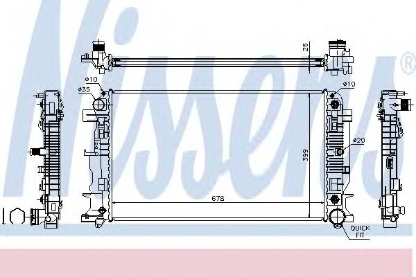 NISSENS 67157A Радиатор, охлаждение двигателя