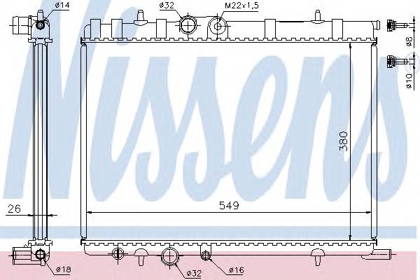 NISSENS 63502 Радиатор, охлаждение двигателя