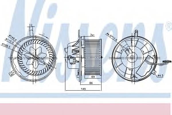 NISSENS 87032 Вентилятор салона