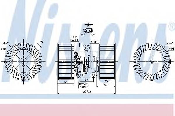 NISSENS 87114 Вентилятор пічки електро