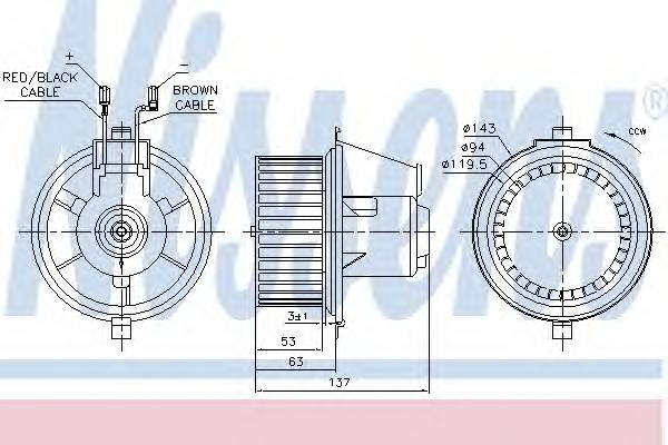 NISSENS 87148 Вентилятор кабiни кондиц.