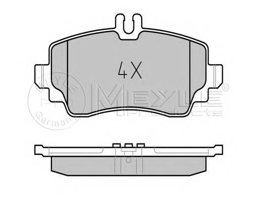 MEYLE 025 230 7016 Комплект тормозных колодок,