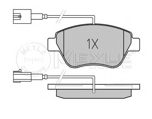 MEYLE 025 237 0517/W Комплект тормозных колодок,