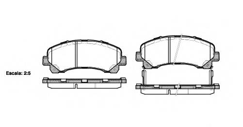 REMSA 1407.00 Комплект тормозных колодок,