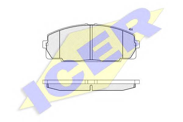 ICER 141170 Комплект гальмівних колодок,