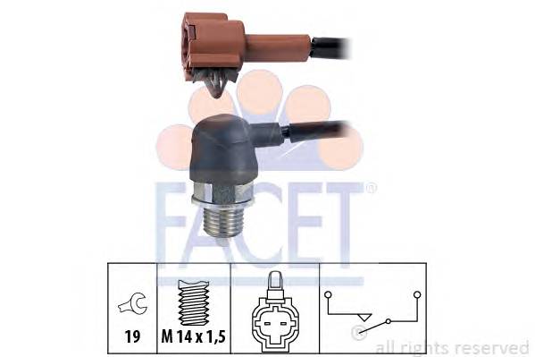 FACET 7.6236 Вимикач, фара заднього