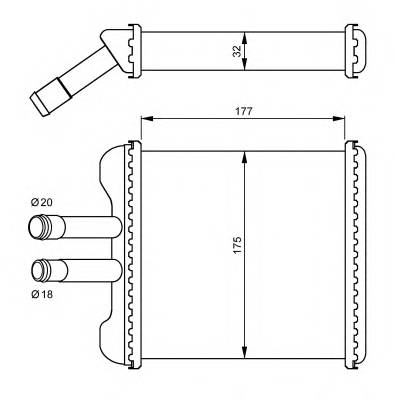 NRF 54237 Теплообменник, отопление салона