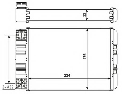 NRF 54274 Теплообменник, отопление салона