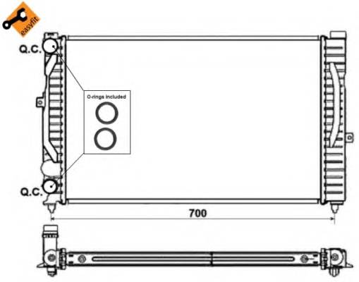 NRF 58259 Радиатор, охлаждение двигателя