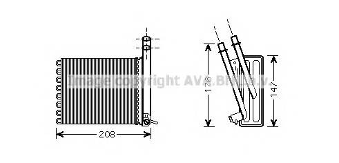 AVA QUALITY COOLING CN6243 Теплообменник, отопление салона