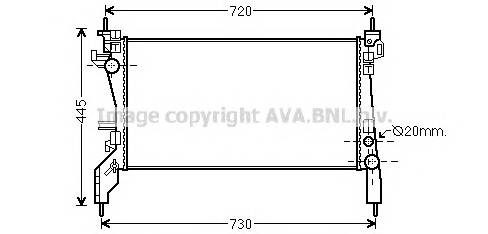 AVA QUALITY COOLING FTA2380 Радиатор, охлаждение двигателя