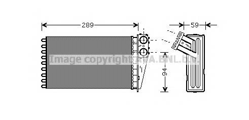 AVA QUALITY COOLING PEA6227 Теплообменник, отопление салона