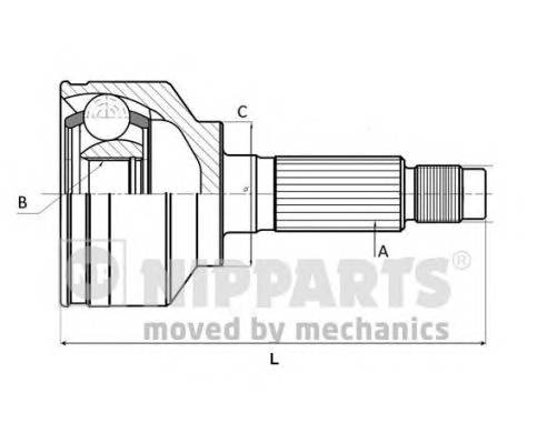 NIPPARTS J2820302 Шарнірний комплект, приводний