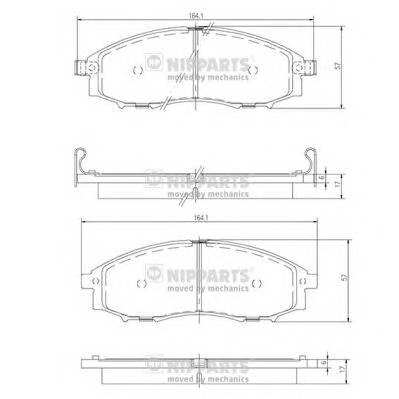 NIPPARTS J3601088 Комплект тормозных колодок,