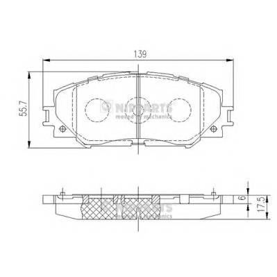 NIPPARTS J3602120 Комплект гальмівних колодок,