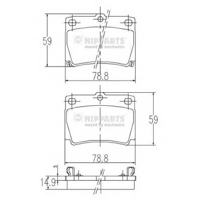 NIPPARTS J3615011 Комплект гальмівних колодок,