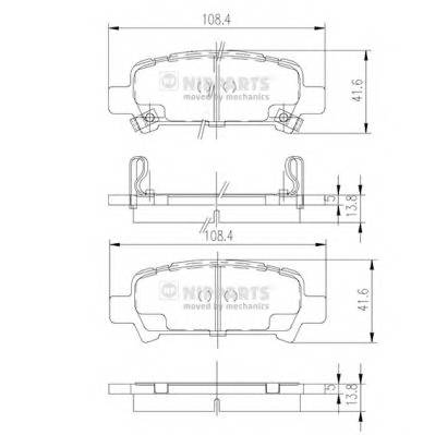 NIPPARTS J3617002 Комплект тормозных колодок,