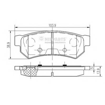 NIPPARTS N3610907 Комплект гальмівних колодок,