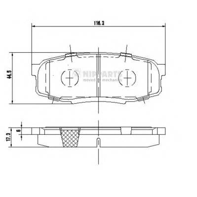 NIPPARTS N3612043 Комплект тормозных колодок,