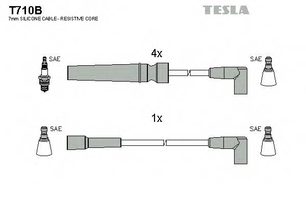 TESLA T710B Комплект дротів запалювання