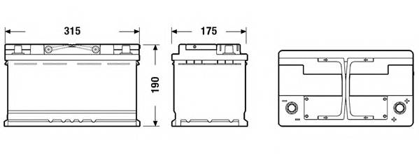 EXIDE EK800 Стартерная аккумуляторная батарея;