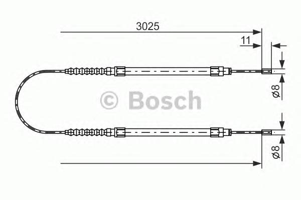 BOSCH 1 987 477 113 Трос, стоянкова гальмівна