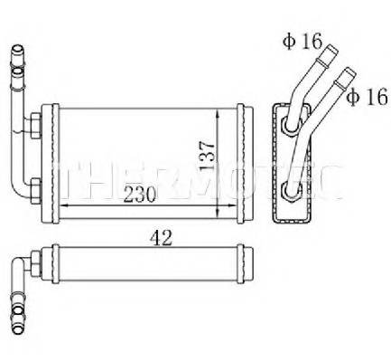 THERMOTEC D6G010TT Теплообменник, отопление салона