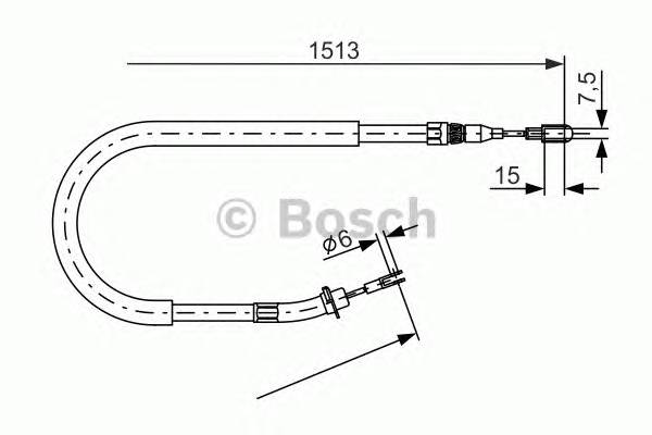 BOSCH 1 987 477 852 Трос, стоянкова гальмівна