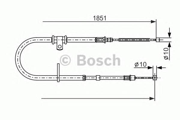 BOSCH 1 987 477 862 Трос, стояночная тормозная