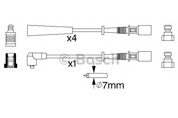 BOSCH 0 986 356 853 Комплект проводов зажигания