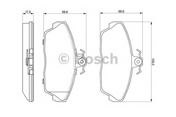 BOSCH 0 986 424 566 Комплект гальмівних колодок,