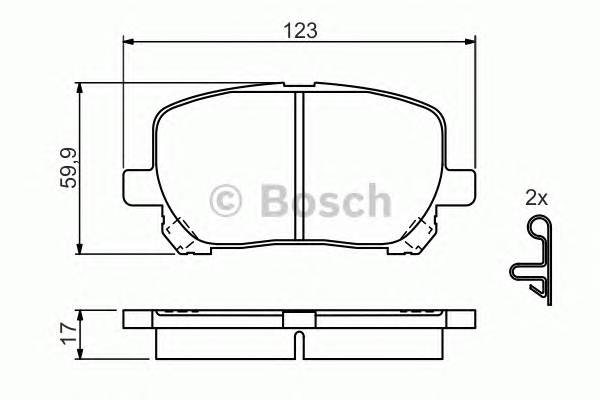 BOSCH 0 986 424 761 Комплект гальмівних колодок,