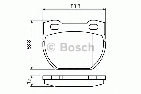 BOSCH 0 986 424 827 Комплект тормозных колодок,