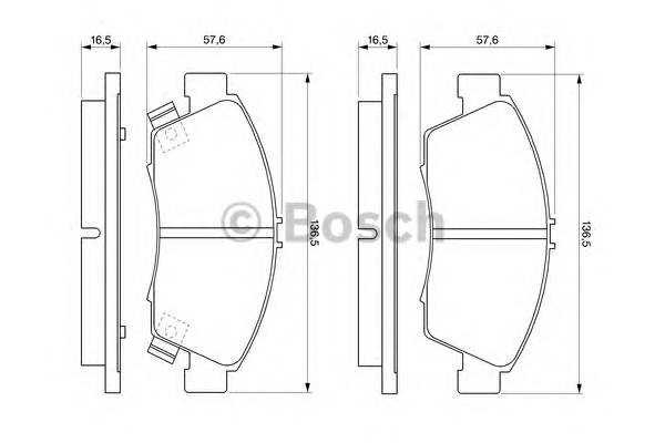 BOSCH 0 986 461 759 Комплект тормозных колодок,