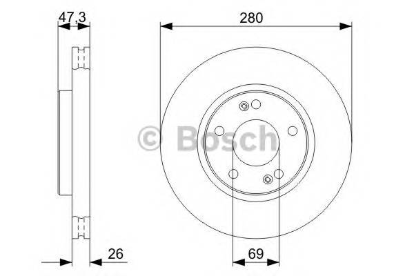 BOSCH 0 986 479 368 Гальмівний диск