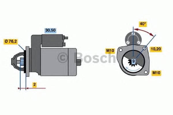 BOSCH 0 986 017 190 Стартер