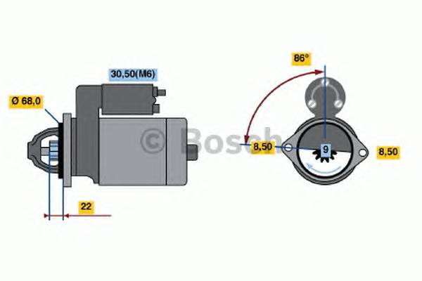 BOSCH 0 986 018 350 Стартер